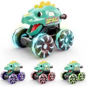 lot 6035 image: Intoypad Green Dino Monster Truck �� LED Light-Up Press and Go Toy Car for Toddlers Age 2 3 4 5 �� Dinosaur Truck with Flashing Wheels and Chomping Mouth for Boys and Girls