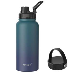 lot 6054 image: Navigate 32 oz Insulated Stainless Steel Sports Water Bottle with Spout & Handle Lids,Wide Mouth Water Jug with Double Walled Leak Proof Keep Cold for 24 Hrs Hot for 12 Hrs, Blue Gradient
