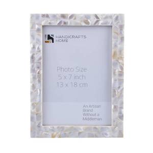 lot 6066 image: Handicrafts Home 5x7 Picture Frame Mother of Pearl Collection, Handcrafted Photo Frame, Small Picture Frame for Living Room, Wall Decor, Office Desk Decor, Vintage Picture Frames, Gift for her, Thanksgiving gift for friends & Family