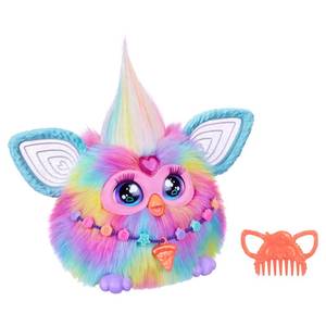 lot 6069 image: Furby Tie Dye, 15 Fashion Accessories, Interactive Plush Toys for 6 Year Old Girls & Boys & Up, Voice Activated Animatronic