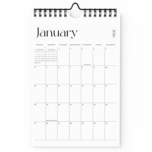 lot 6103 image: Cabbrix Mini Calendar 2026 Wall Calendar, Vertical 6 x 9 inch Small Calendar Including January 2026 to December 2026, Easy Planning Little Notepad Calendar for Wall, Desk, Bulletin Board, Simplified