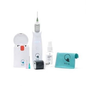lot 6118 image: OCID Hearing Aid Cleaning Kit �� All-in-One Vacuum Cleaner for Hearing Aids, Earbuds, in-Ear Monitors, Cameras, Phones, and Keyboards. 20-in-1 Brush Set, Cleaning Spray & Fiber Cloth Included