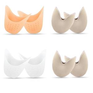 lot 6119 image: Mtuiewo 4 Pairs Toe Pads for Pointe Shoes(2 Pairs Cotton Pointe Shoe Toe Pads & 2 Pairs Silicone Gel Pads Pointe Shoes Protectors) for Foot Metatarsal Protection, Breathable & Washable