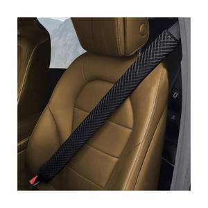 lot 6127 image: BESULEN Extra Long Car Seat Belt Cover, 2PCS Soft Vehicle Seatbelt Shoulder Strap Cushion Pad, Comfortable Auto Interior Neck Harness Protector Accessories, Universal for SUV RV Truck (Black)