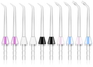 lot 6130 image: MySmile 10 PCS Replacement Jet Tips Oral Irrigator Nozzle Set Compatible with Water Flosser by Waterpik and Mocel, Includes Classic Tips Periodontal Pocket Tips and Plaque Seeker Tips