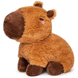 lot 6151 image: Capybara Microwavable & Weighted Stuffed Animals - 1.5 Lbs Unscented Heating Pad for Period Cramps Pain Relief and Anxiety, Cute Capybara Plush Toys Gifts for Women Girls Adults and Kids by Happy Fuel