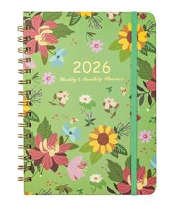 lot 6170 image: A2026 Planner, Weekly and Monthly Calendar Planner for Women, Jan 2026 - Dec 2026, Hardcover Planning Agenda book, Spiral Bound, Inner Pocket, 6.3 x 8.5