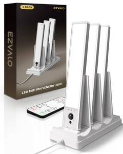 lot 6179 image: EZVALO Under Cabinet Lighting with Charging Station, Rechargeable Motion Sensor Light Indoor, Dimmable Closet Lights Wireless, 5700K, Motion Activated Under Counter Lights for Kitchen,Pantry(3 Pcs)