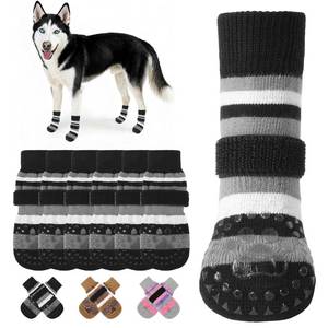 lot 6431 image: KOOLTAIL Anti Slip Dog Socks to Prevent Licking Paws and Slipping, Extra-Thick Grip Pet Boots & Paw Protectors, Winter Warm Puppy Shoes Booties for Hardwood Floors Small Medium Large Senior Dogs, M