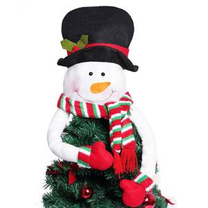 lot 6477 image: cnomg Christmas Tree Topper Snowman Hugger Santa Christmas Tree Topper Xmas Holiday Winter Wonderland Party Decoration Ornament Supplies