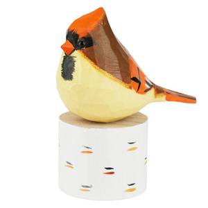 lot 8009 image: VIPbuy Handmade Wood Bird Figurines , Hand Carved Painted Wooden Bird Ornaments Crafts Home Office Desktop Decor Gifts (Female Cardinal)