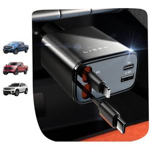lot 8428 image: LISEN Retractable Car Charger 4 in 1 for Cars, 69W Retractable USB C Car Charger with 31.5in Cable, Fast Charging for iPhone 17 16 15 14 13 12 Pro Max Plus, Compact Cars Accessories for Daily Driving
