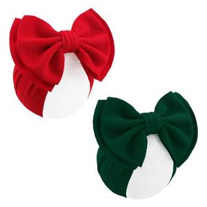 lot 8433 image: ONENINEDREAM 7 2PCS Green Hair Bows Christmas Hair Accessories Newborn Headband Baby Girl Christmas Outfit Red Headbands for Girls Xmas Clothes