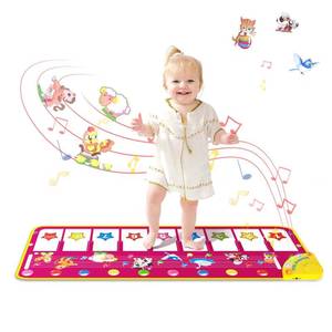 lot 8439 image: M SANMERSEN Floor Piano Mat, Toddler Toys Musical Mat, Keyboard Floor Playmat 39.5 Electronic Music Animal Touch Play Blanket Funny Xmas Gift Toy for 1 2 3 Year Old