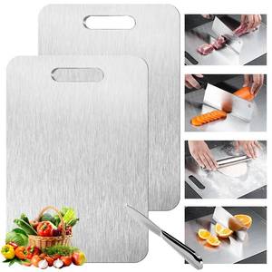 lot 8440 image: Titanium Cutting Board Set of 2,100% Pure Titanium Cutting Boards125