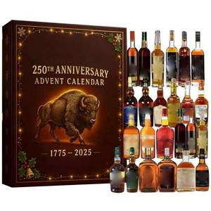 lot 8462 image: Whiskey Advent Calendar 2025, 24 Days of Premium Whiskey Pendants, 3D Stereo Design Christmas Countdown, Exclusive Holiday Countdown Gift Box for Men & Women