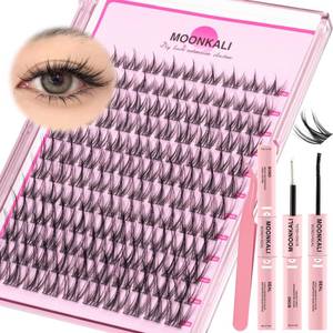 lot 8472 image: Wispy Lash Clusters Kit Natural Eyelash Extension Kit 10-16MM Manga Cluster Eyelash Extensions Kit Waterproof Lashes Clusters Glue 120Pcs Individual Lashes Handmade Versatile Eyelashes Clusters Kit