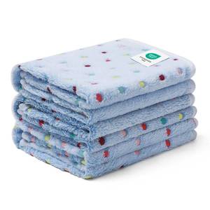 lot 8475 image: Luciphia 1 Pack 3 Blankets Super Soft Cute Dot Pattern Pet Blanket Flannel Throw for Dog Puppy Cat Small(23x16), Blue