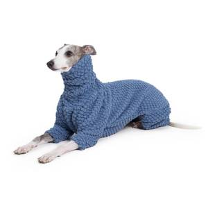 lot 8477 image: ESCCBOO Fluffy Soft Fleece Jumper Pyjamas for Italian Greyhound Whippet Lurcher Galgo Dogs, Turtleneck Warm Fleece Dog Onesie, Coat, Jammies, Jumpsuit, Romper (Blue, Large)
