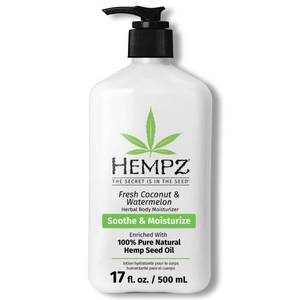 lot 8490 image: Hempz Body Lotion - Fresh Coconut & Watermelon Daily Moisturizing Cream, Shea Butter Body Moisturizer - Skin Care Products, Hemp Seed Oil - Large