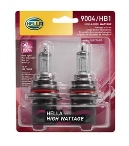 lot 8493 image: HELLA 9004 10080WTB Twin Blister High Wattage Bulbs, 12V, 2 Pack