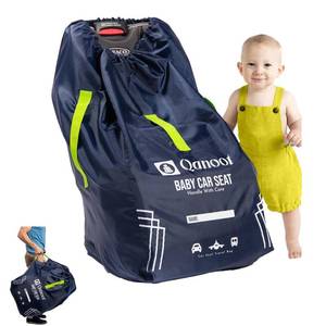 lot 8497 image: Qanoot Infant Car Seat Travel Bag for Airplane - Durable Gate Check Bag for Car Seats that fits easily on Convertible Car Seats, Infant Carriers & Booster Seats (Hand Carry Bag, Blue)