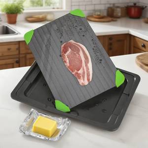 lot 10031 image: TRUSBER Large Defrosting Tray for Frozen Meat, 12 x 8 Defrosting Tray Plate, Quick Food Safe Defroster for Steak, Chicken, Fish, Seafood, Butter and Cream Cheese, Dishwasher Safe