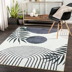 lot 13584 image: RoomTalks Mid Century Modern Living Room Rug Washable 5x7 Rug, Black Boho Cute Aesthetic Area Rugs Carpet for Bedroom Dining Room Office, Vintage Abstract Leaves Thin Indoor Entryway Carpet