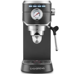 lot 13673 image: CASABREWS CM5418 Espresso Machine 20 Bar, Stainless Steel Espresso Maker with Milk Frother, Compact Cappuccino Machine for Home, Espresso Coffee Machine, Gift for Her, Gift for Family, Black