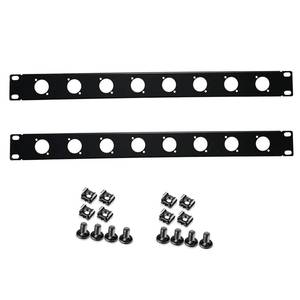 lot 14008 image: XLR HDMI Audio Rack Mount Panel, 1U D-Series Punched Metal HDMI Rack Mount Connectors for 19 Enclosure Server Computer Equipment Studio (8 Port, 1U)