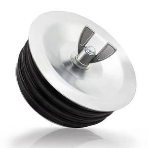 lot 14017 image: Steel Mechanical Test Plug, Sewer Cleanout Cap, Practical Expansion Pipe Plug, Drain Twist Plug Pipe Gripper, with Galvanized Screw and Wing Nut, Suitable for Most Pipes Sink Pools (4 Inch)