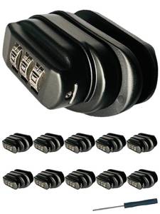 lot 14045 image: lockforall Gun Trigger Lock, 3 Digit Set Own Combination Lock Password- Universal Fits with BB Gun Firearms Shotgun, Handgun, Pistol. (Black10 Pack)