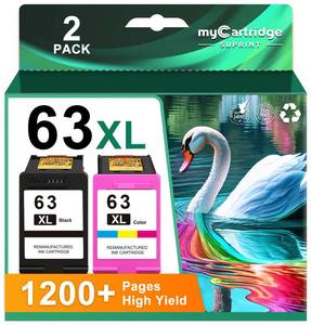 lot 14056 image: 63XL Ink Cartridge Combo Pack Replacement for HP Ink 63 63XL Color Ink Cartridges Works for HP OfficeJet 3830 4650 5255 5258 5200 4655 4512 Deskjet 1112 3630 Printer 63 Ink