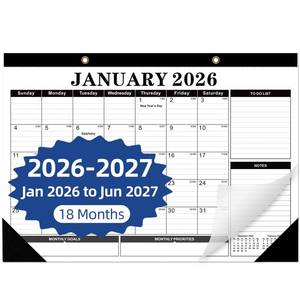 lot 14062 image: Tcamp 2026 Calendar, Desk Calendar 2026-2027 from January 2026 to June 2027, Big 17 x 12 Wall Calendar with Julian Dates, 18 Months Desk Planner for Home School Office Desktop, Christmas Gifts