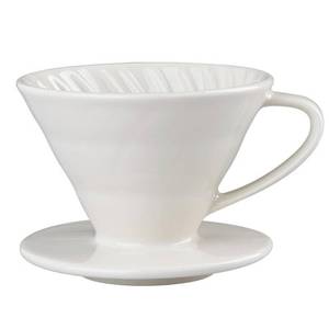 lot 14067 image: Marirao Pour Over Coffee Maker, Single Cup Coffee Dripper, Manual Porcelain Slow Brewing Accessories for Travel, Camping, Office, Home, Cafe, Coffee Gifts (White, Large,2-4Cups)