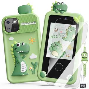 lot 14486 image: Luyiilo Kids Smart Phone Toys for Boys,Dinosaurs Gift Toys for Boys Ages 3-9 Christmas Birthday Gifts Mini Smart Phone Toys With 2.8 Touchscreen 16 Learning Games Dual Camera Music Player, 8G SD Card