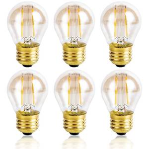 lot 14498 image: Beonllay Vintage Amber Light Bulbs 25 watt Equivalent Dimmable E26 LED Bulb 2500K Warm Light, 2W LED Globe Edison Decorative Light Bulb, 6 Pack