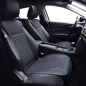 lot 3205 image: Elantrip 2PCs Front Car Seat Covers Leather Water Proof Seat Protector Universal fit for Most Cars SUVs and Trucks Black
