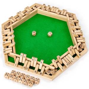 lot 3237 image: ropoda Shut The Box Game, Upgraded 1-6 Player Wooden Board Games for Adult and Kids, Shut The Box Dice Game -Addition Training, Fun for Family Game Night