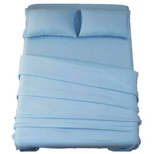 lot 3246 image: SONORO KATE Bed Sheet Set Super Soft Microfiber 1800 Thread Count Luxury Egyptian Sheets 16-Inch Deep Pocket Wrinkle and Hypoallergenic-4 Piece(Queen Lake Blue)