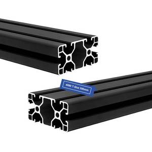 lot 3252 image: Seekliny 2Pack 4080 T Slot Aluminum Extrusion 300mm Black Extruded Aluminum Profile 40x80 T-Slotted Framing European Standard Anodized Linear Rail for 3D Printer Accessories Parts