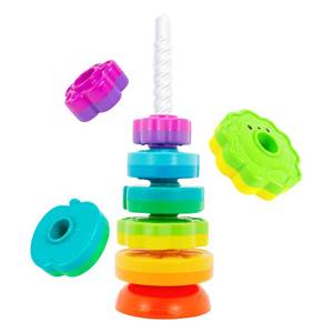 lot 3253 image: BYFWH Spinning Stacking Toys for Babies 12 Month Ring Stacker Stacking for Toddlers 1-3 Montessori Toys,Educational Learning Sensory Toy for Kids Easter Christmas Birthday Present for Baby