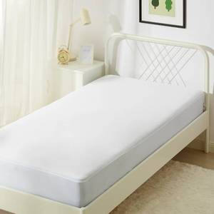 lot 4126 image: Amazon Basics Waterproof Mattress Protector, Twin, White