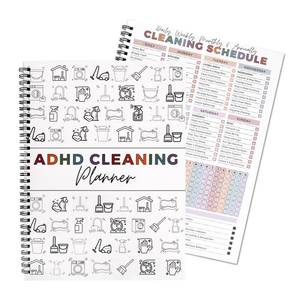 lot 4132 image: Adhd Cleaning Planner for Adults and Teens Adhd Cleaning and Organizing Planner Cleaning Schedule and Checklist Notebook List Daily Weekly Monthly for Home Chore Chart Adhd Daily Planner