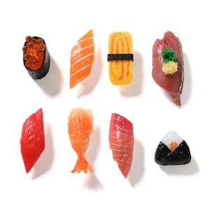 lot 4139 image: Cute Sushi Fridge Magnet Japenese Food Fun Magnets for Refrigerator Whiteboard, Fake Sushi Food Play Toys for Dollhouse Cake Kitchen Decoration Gifts(Sushi 1)