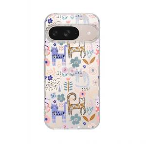 lot 4151 image: Peachy Life for Google Pixel 10 Pro Case, Cute Cat Style with Flower Pattern Funny Floral Cartoon Animal Design Transparent Soft TPU Protective Clear Case 6.3 inch (Cartoon Floral Cats)