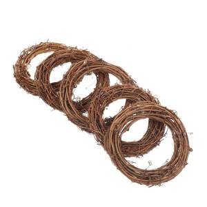 lot 4169 image: DOITOOL 5 Pcs 5 Inch Natural Grapevine Wreaths, Hand-Woven Vine Branch Wreath, Rattan Vine Wreath for Crafts, Christmas Decorations, Front Door Wall Hanging, Wedding and