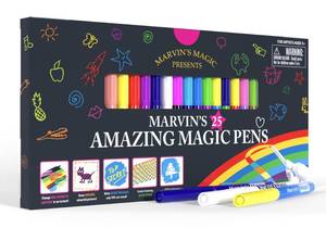 lot 4172 image: Marvinfts Magic - Original x 25 Amazing Marker Pens - Color Changing Magic Pen Art - Create 3D Lettering or Write Secret Messages - Includes 25 Colour Changing Pens