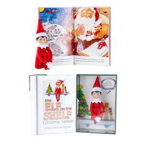 lot 4197 image: The Elf on the Shelf A Christmas Tradition - Boy Scout Elf with Blue Eyes - Includes Artfully Illustrated Storybook, Keepsake Box and Official Adoption Certificate