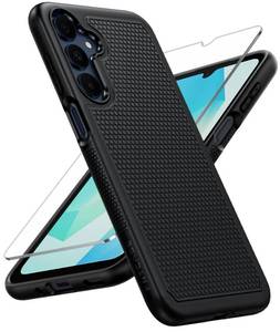 lot 4200 image: FNTCASE for Galaxy A17A16 5G Phone Case - Samsung A17 Military Grade Drop Protection, 14ft Drop Tested, Screen Protector Included, Anti-Slip Matte Textured, TPUPC Dual Layer Shockproof Cover (Black)